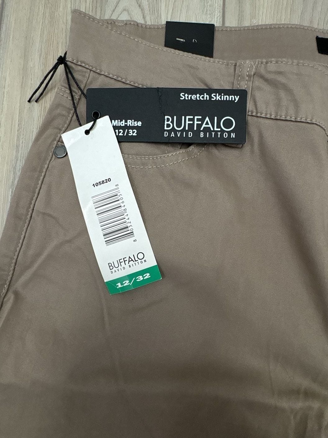 Buffalo David Bitton Hope Stretch Skinny Pants Size 12/32 Khaki NWT 4
