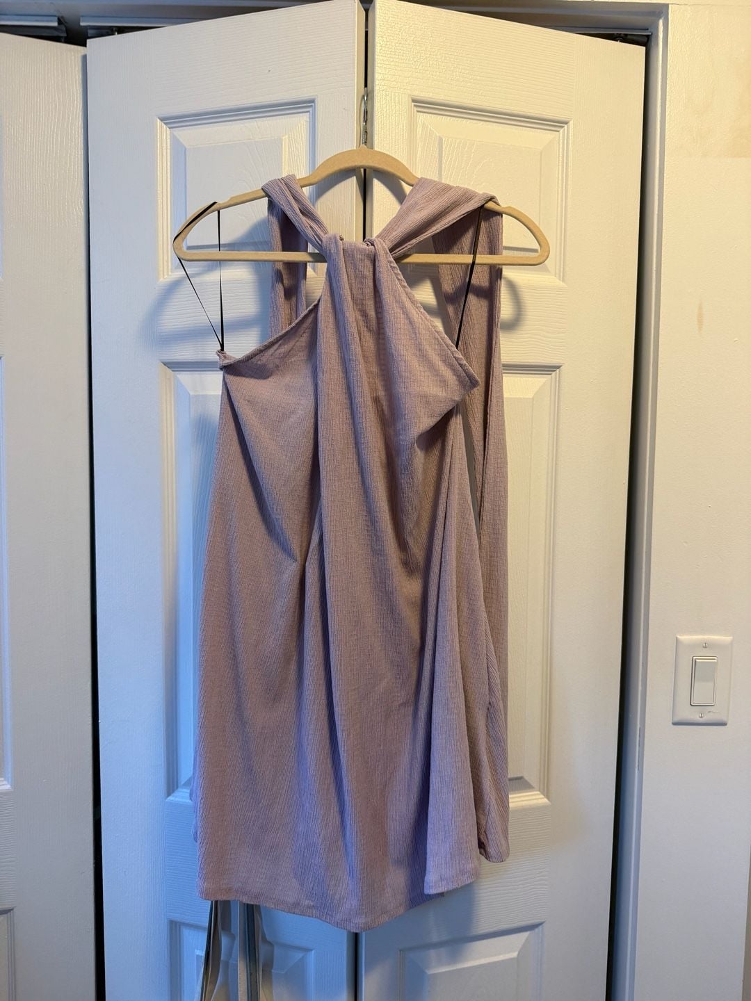 Women's Lilac A-line halterneck dress 2