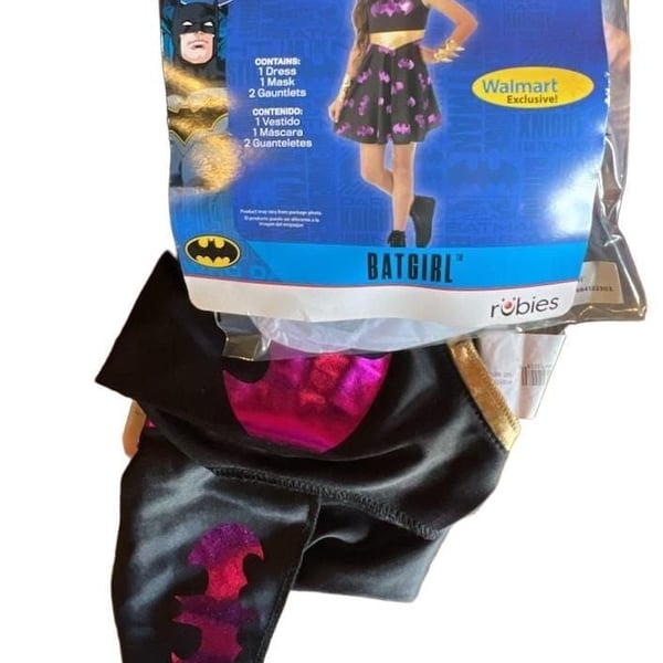 Rubies Batgirl Costume Size M 7/8 4 Piece Set