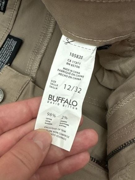 Buffalo David Bitton Hope Stretch Skinny Pants Size 12/32 Khaki NWT 10