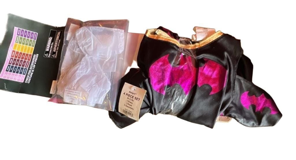 Rubies Batgirl Costume Size M 7/8 4 Piece Set 2