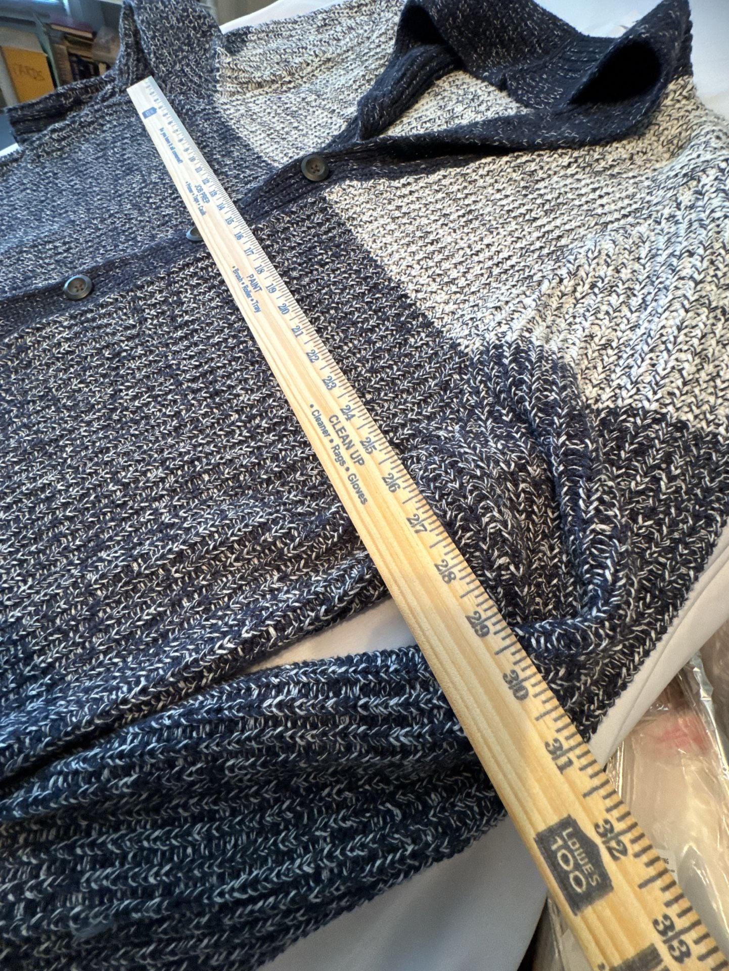 Goodfellow & Co Shawl Collar Cardigan Sweater Size XXL Gray Blue Knit 6