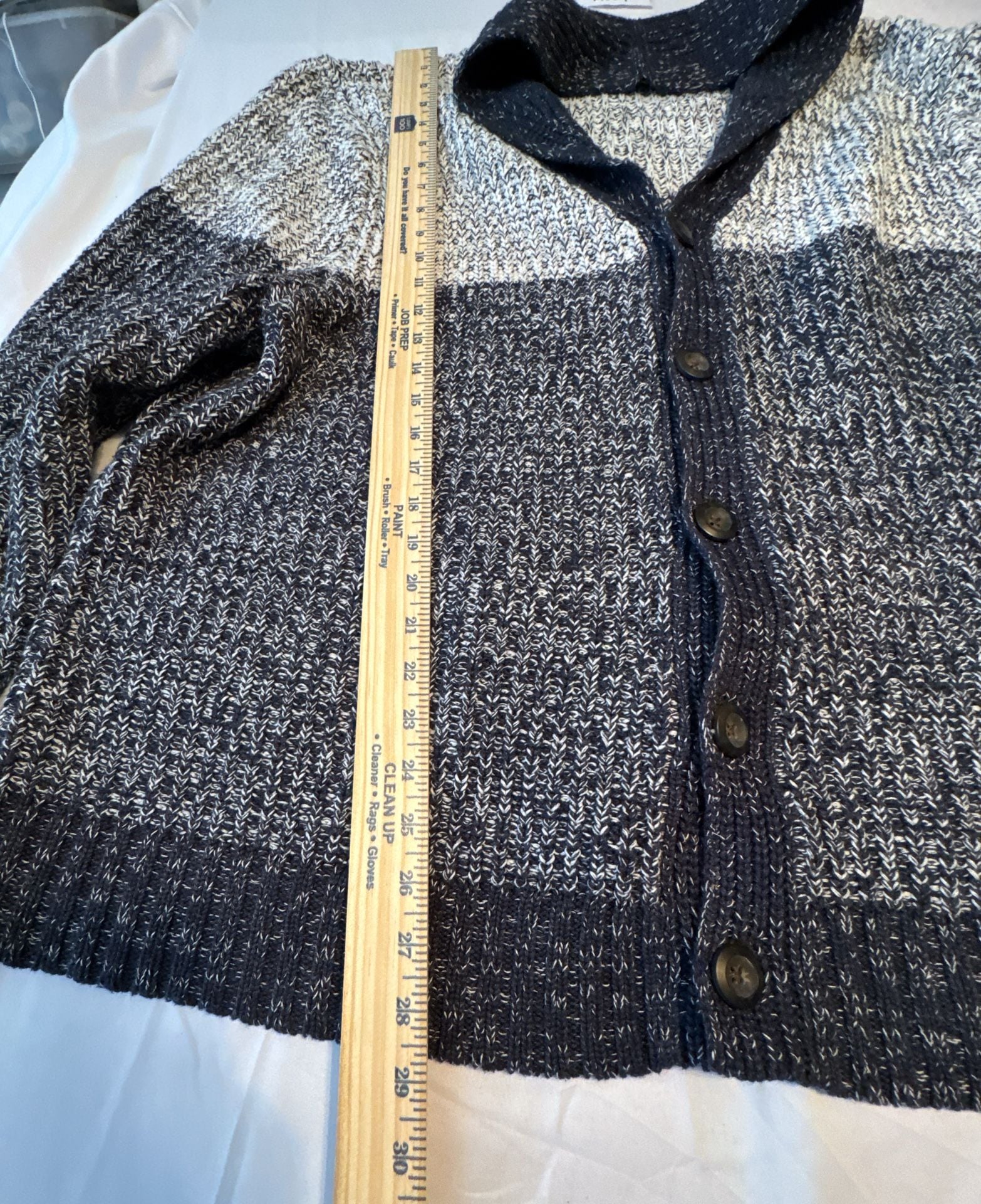 Goodfellow & Co Shawl Collar Cardigan Sweater Size XXL Gray Blue Knit 5