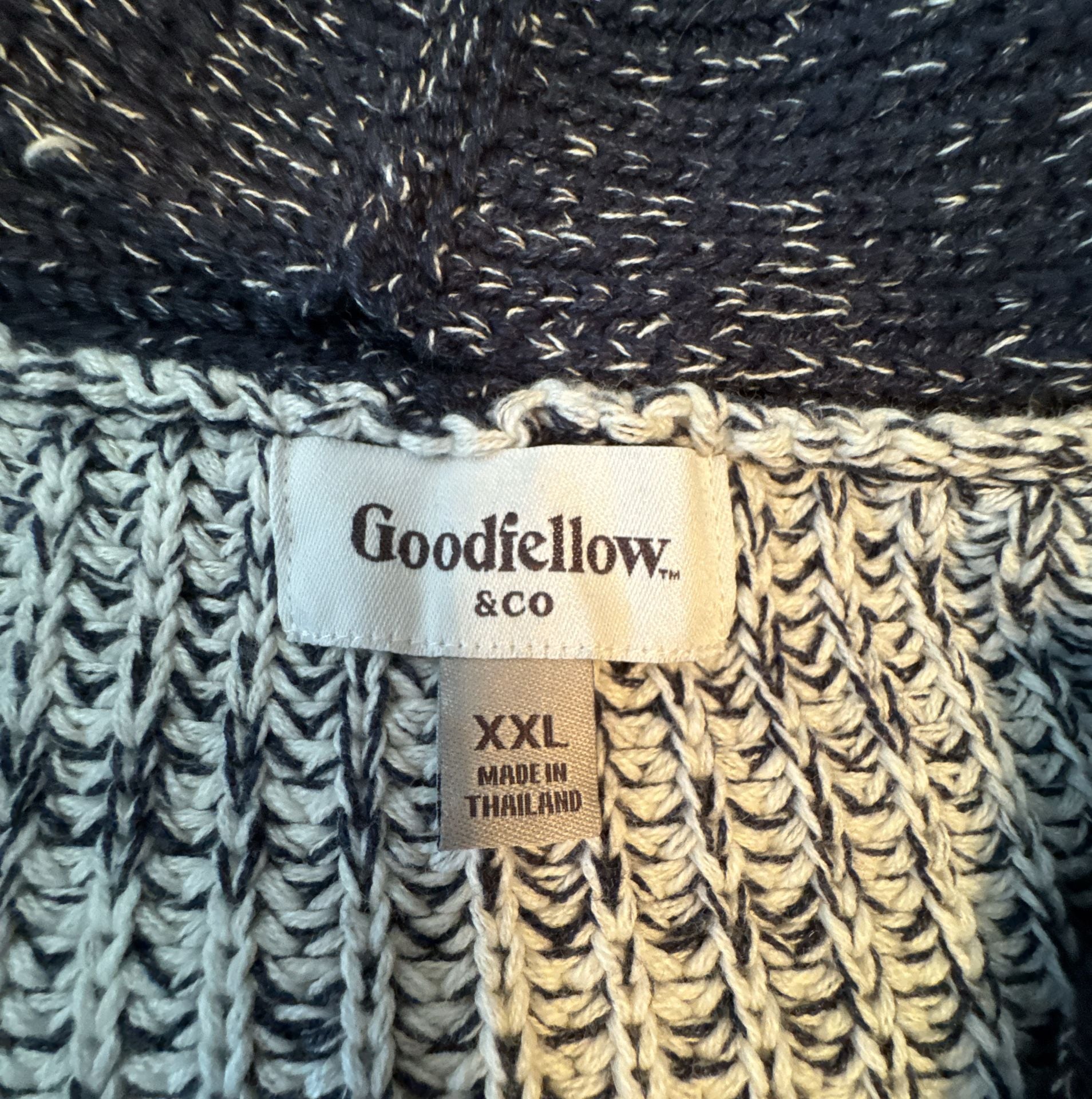 Goodfellow & Co Shawl Collar Cardigan Sweater Size XXL Gray Blue Knit 3