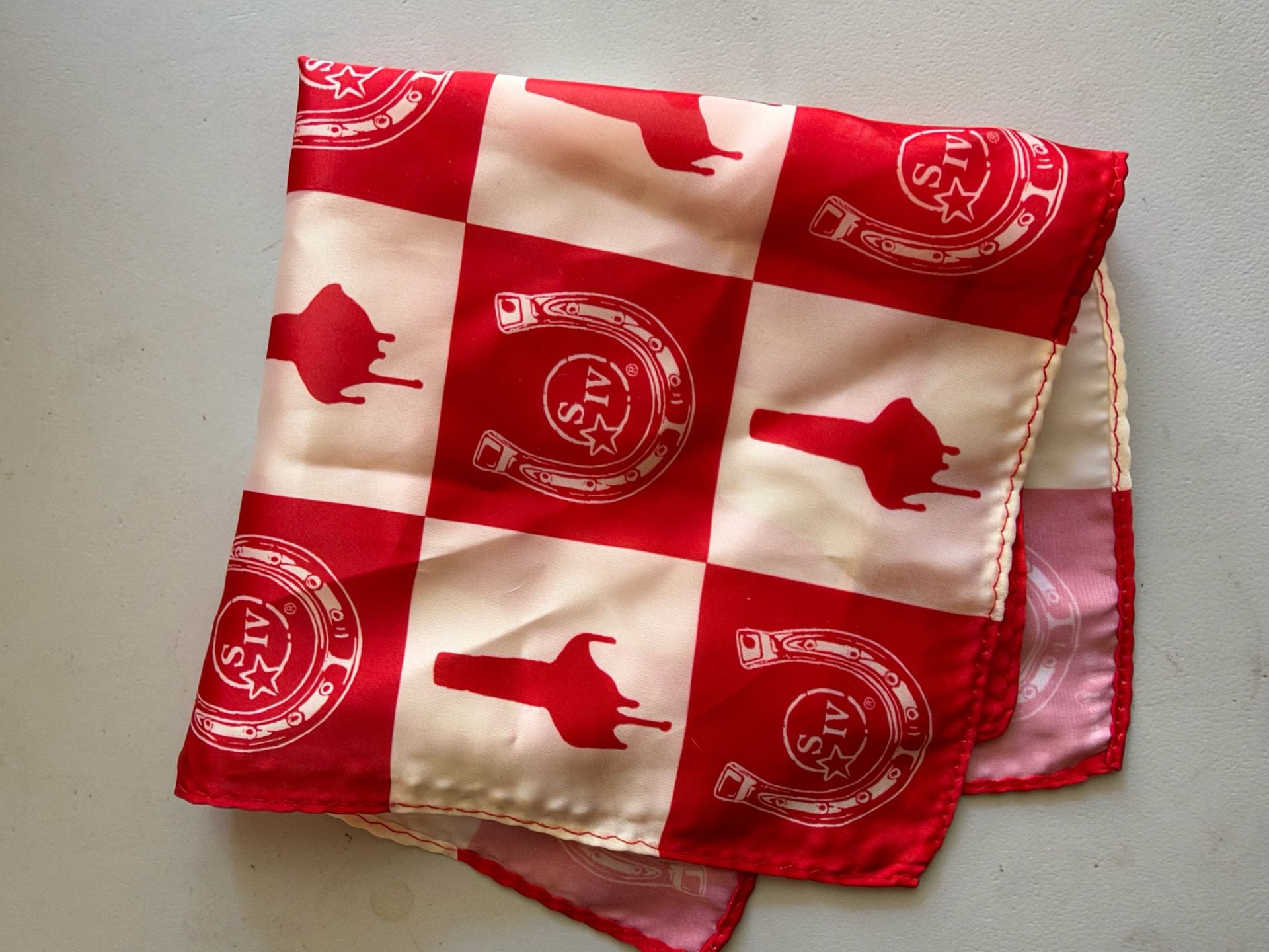 Maker's Mark Red & White Checkered Pocket Square & Bow Tie Set 2