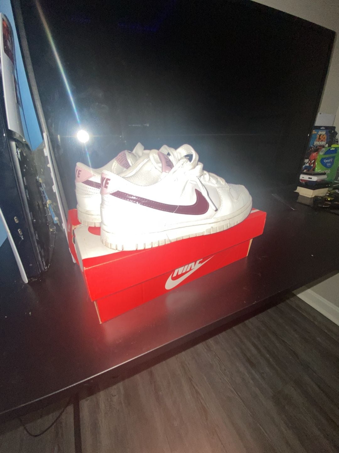 Nike Dunk Low Plum Chalk White Sneakers 7