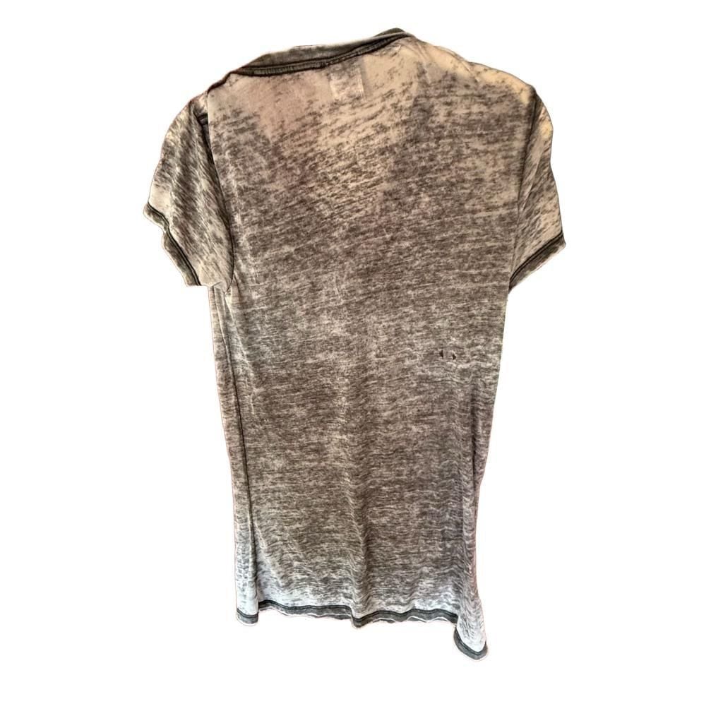 NFL Team Apparel Pittsburgh Steelers V-Neck T-Shirt Size S Gray Burnout 4