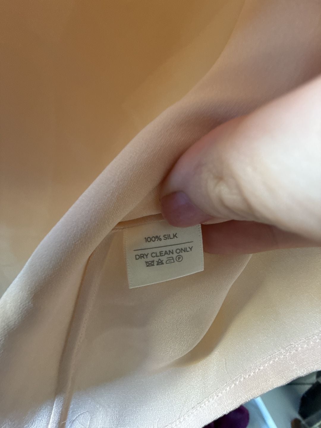 Cuyana Silk Blouse Size SM Blush Pink Short Sleeve Top 4