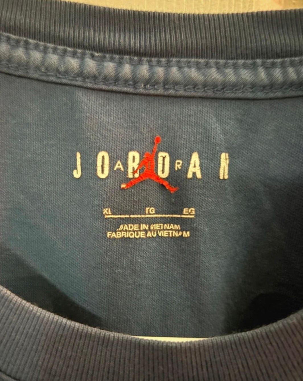 Jordan T-Shirt XL Blue Graphic Logo Tee 4