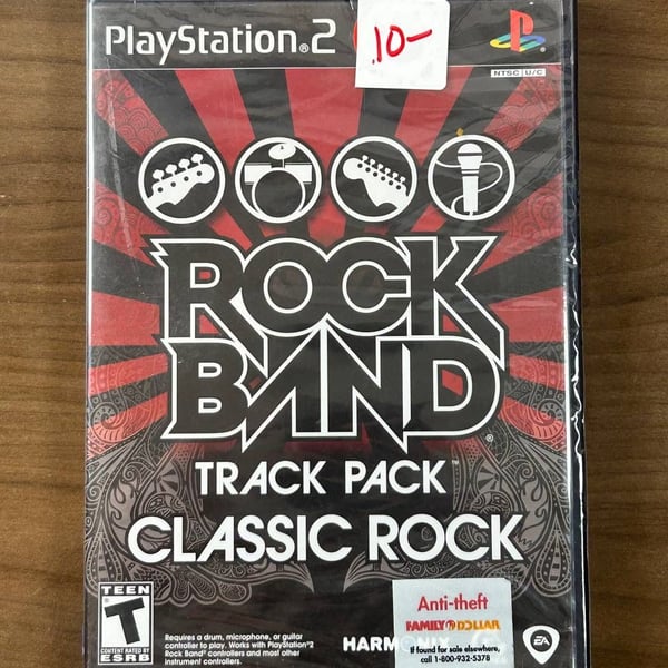 Rock Band Track Pack Classic Rock Sony PlayStation 2 PS2 2009 Sealed New
