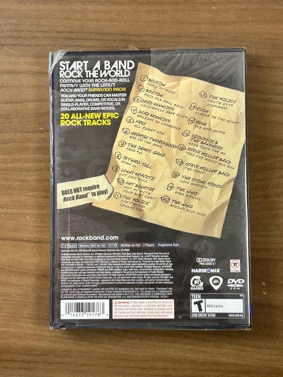 Rock Band Track Pack Classic Rock Sony PlayStation 2 PS2 2009 Sealed New 3