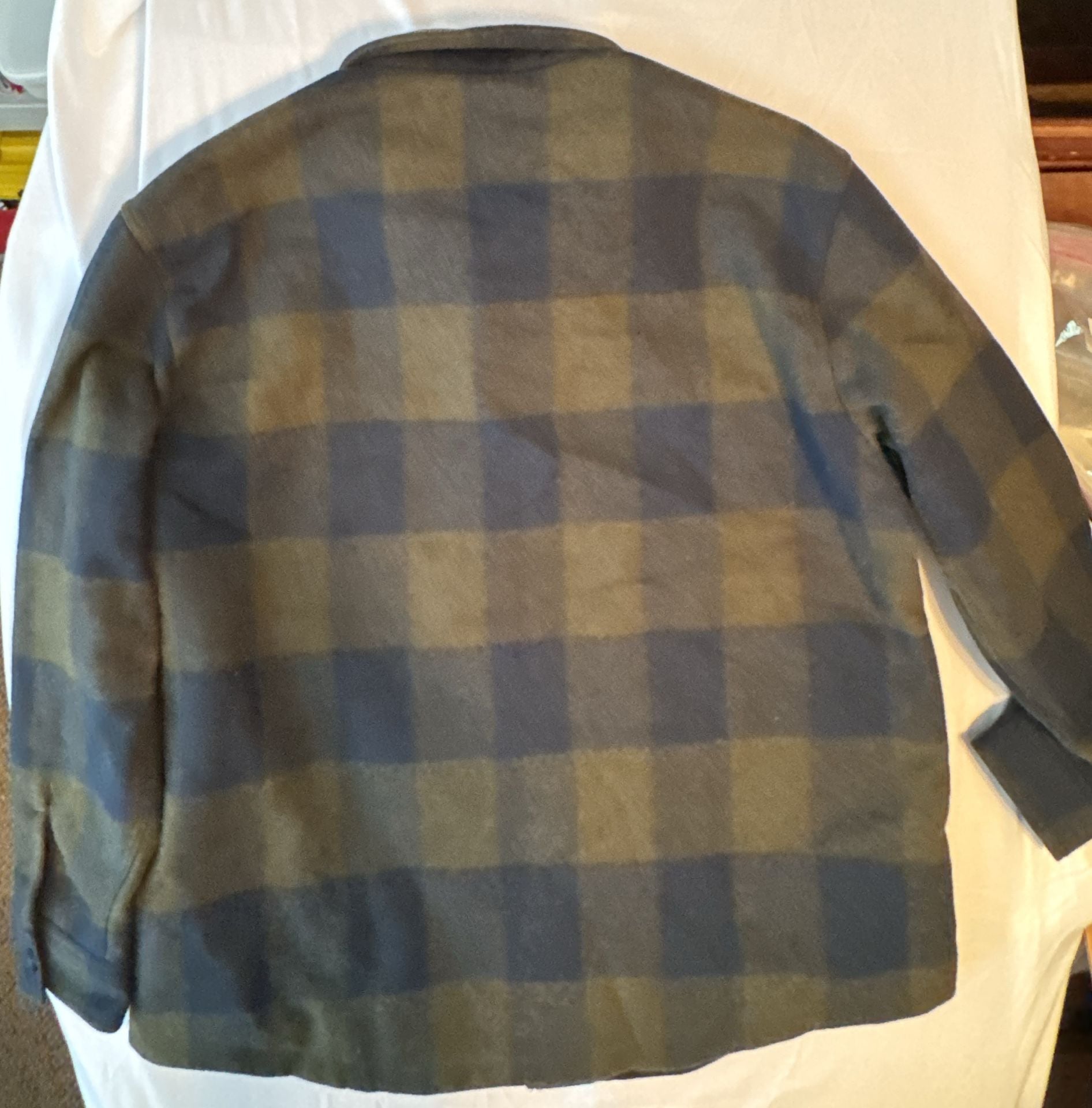 BYLT Plaid Overshirt Jacket Size XXL Green Navy Buffalo Check Shacket 7