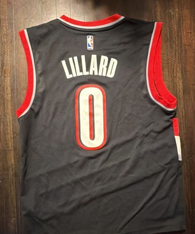 Adidas Damian Lillard Portland Trail Blazers Jersey Size M Black #0 2