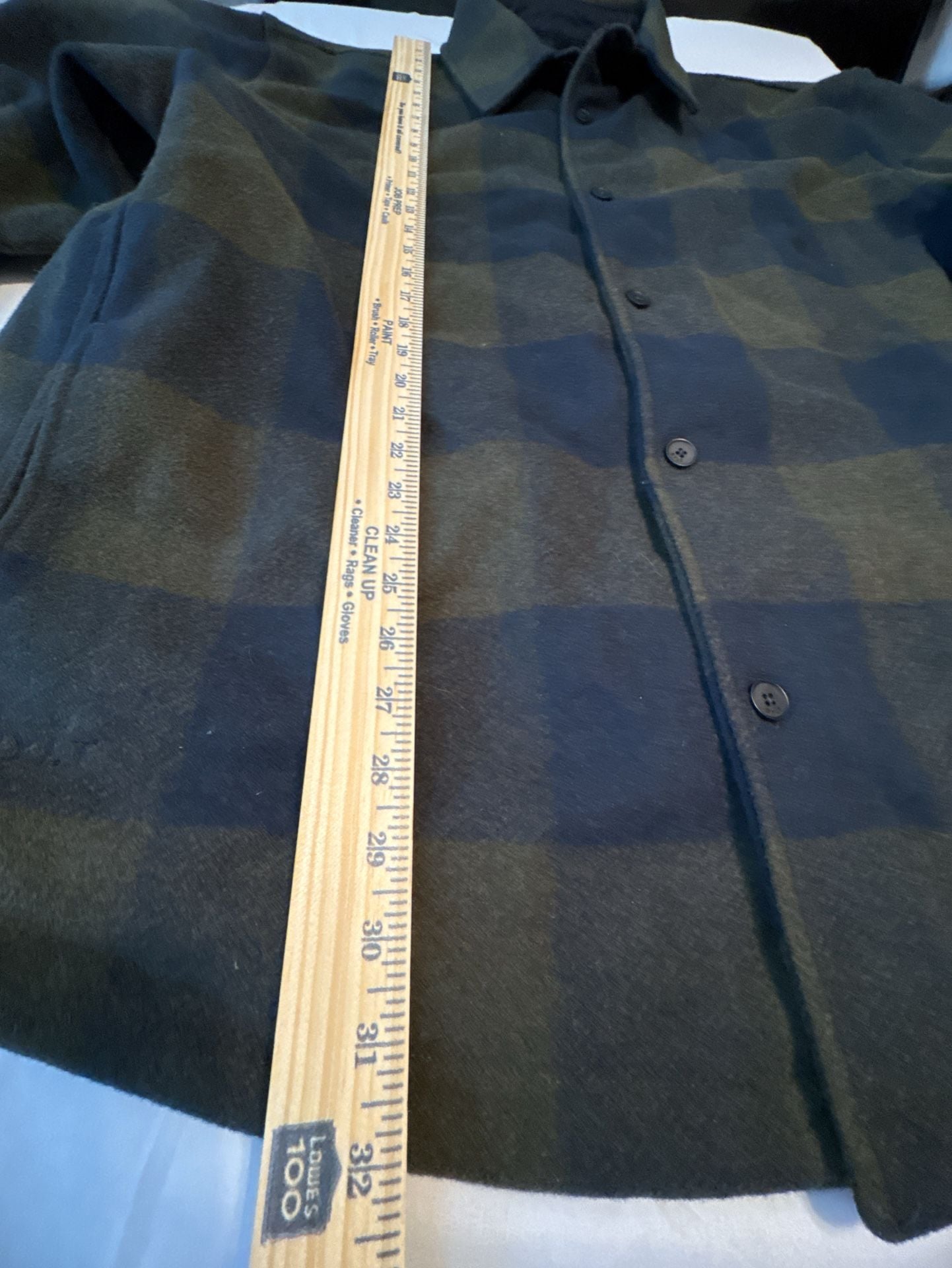 BYLT Plaid Overshirt Jacket Size XXL Green Navy Buffalo Check Shacket 5