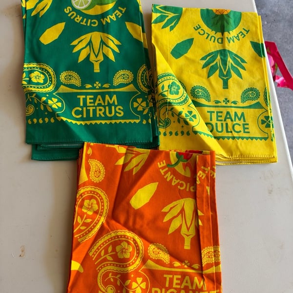 Hornitos Tequila Bandana Team Dulce Citrus Picante Set of 3