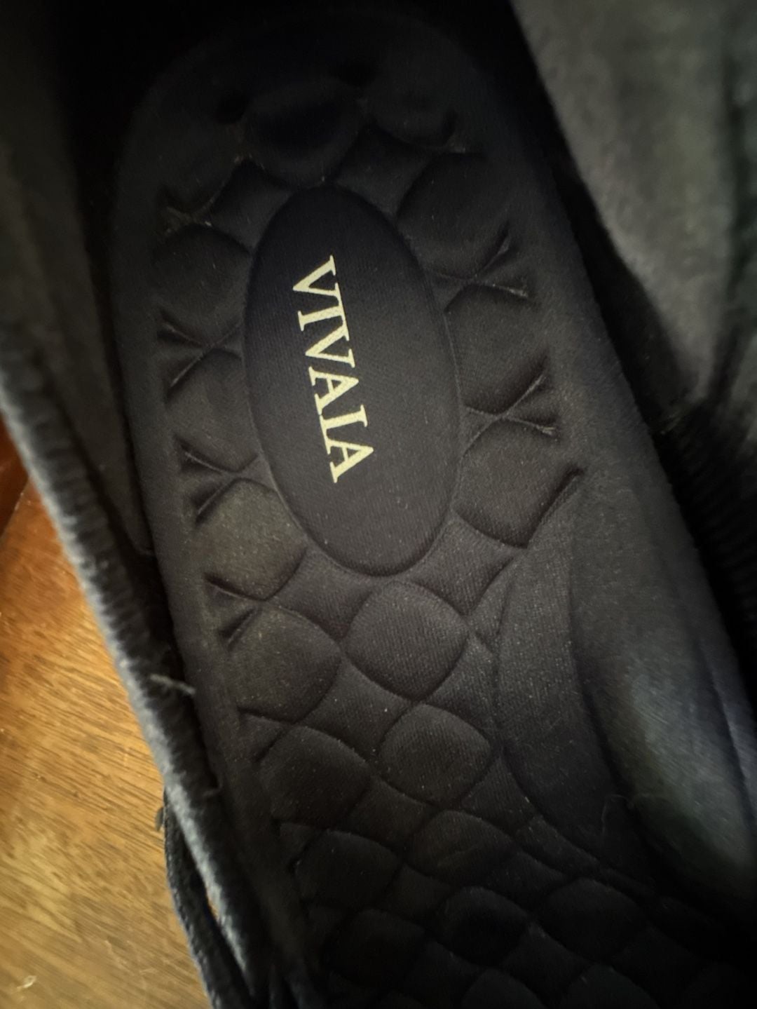 Vivaia Mary Jane Heels Size 39.5 Navy Knit Chunky Block Heel Pumps 4