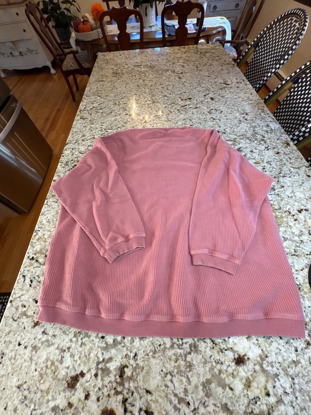 Aerie Oversized Ribbed Sweatshirt Size L Pink Long Sleeve Pullover 8