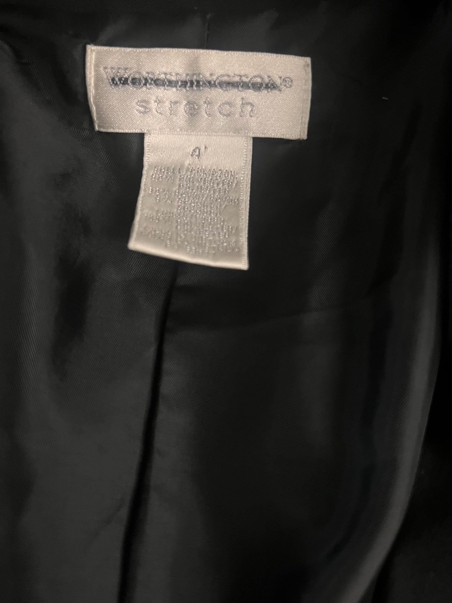 Woman’s Worthington Black Blazer Size 4 3