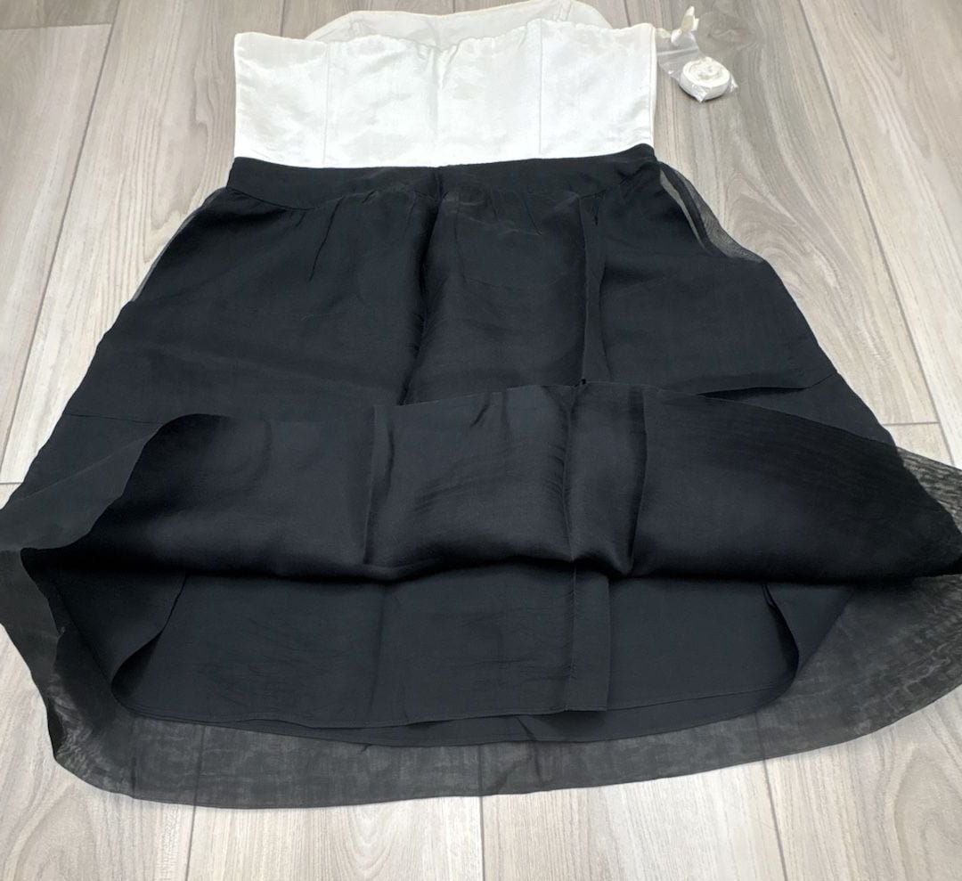 White House Black Market Dress Size 8 Strapless Fit And Flare 10
