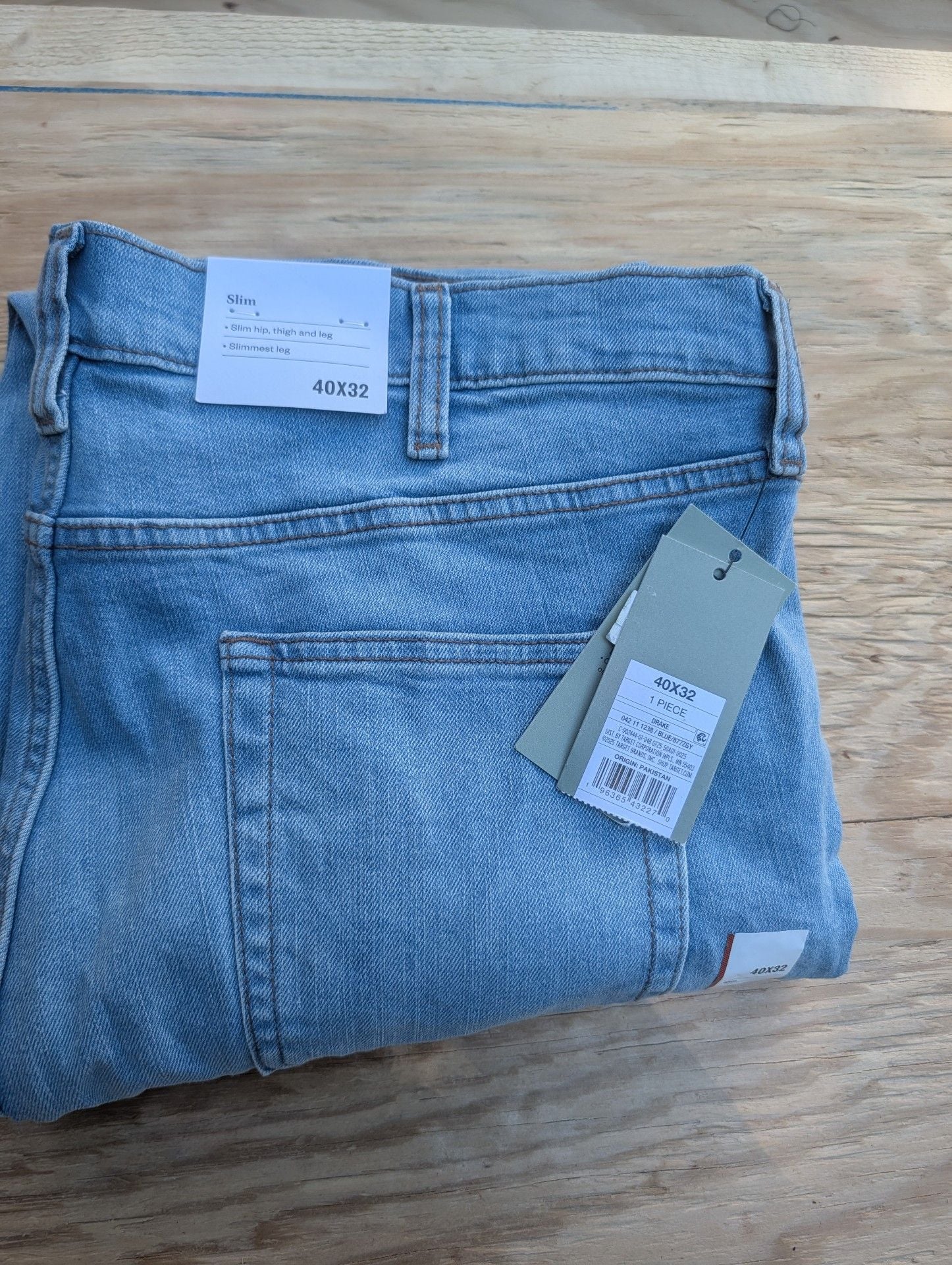 Goodfellow & Co Drake Slim Jeans 40x32 Blue Denim 2