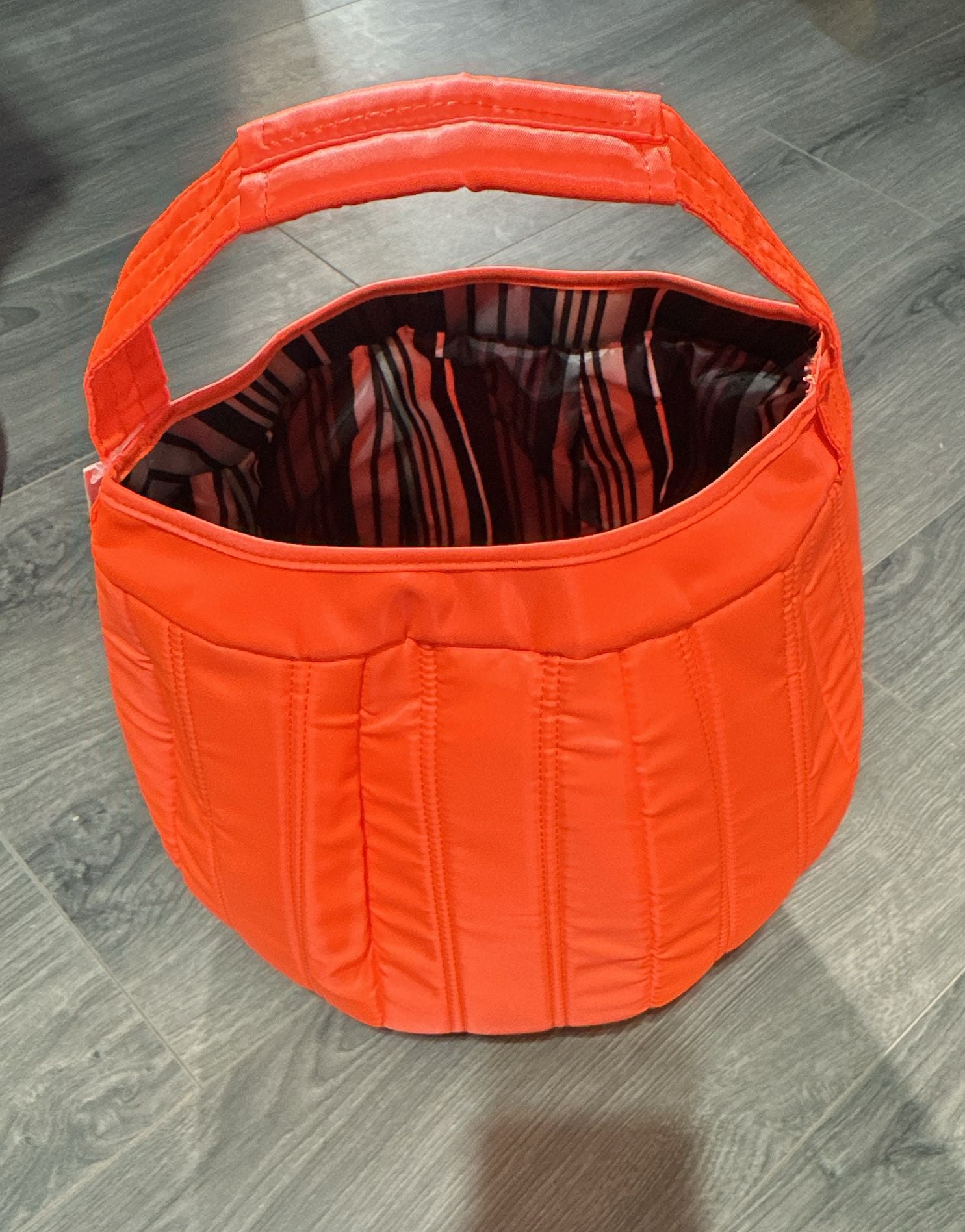 Lug Pumpkin Tote Coral Orange Quilted Bag 5