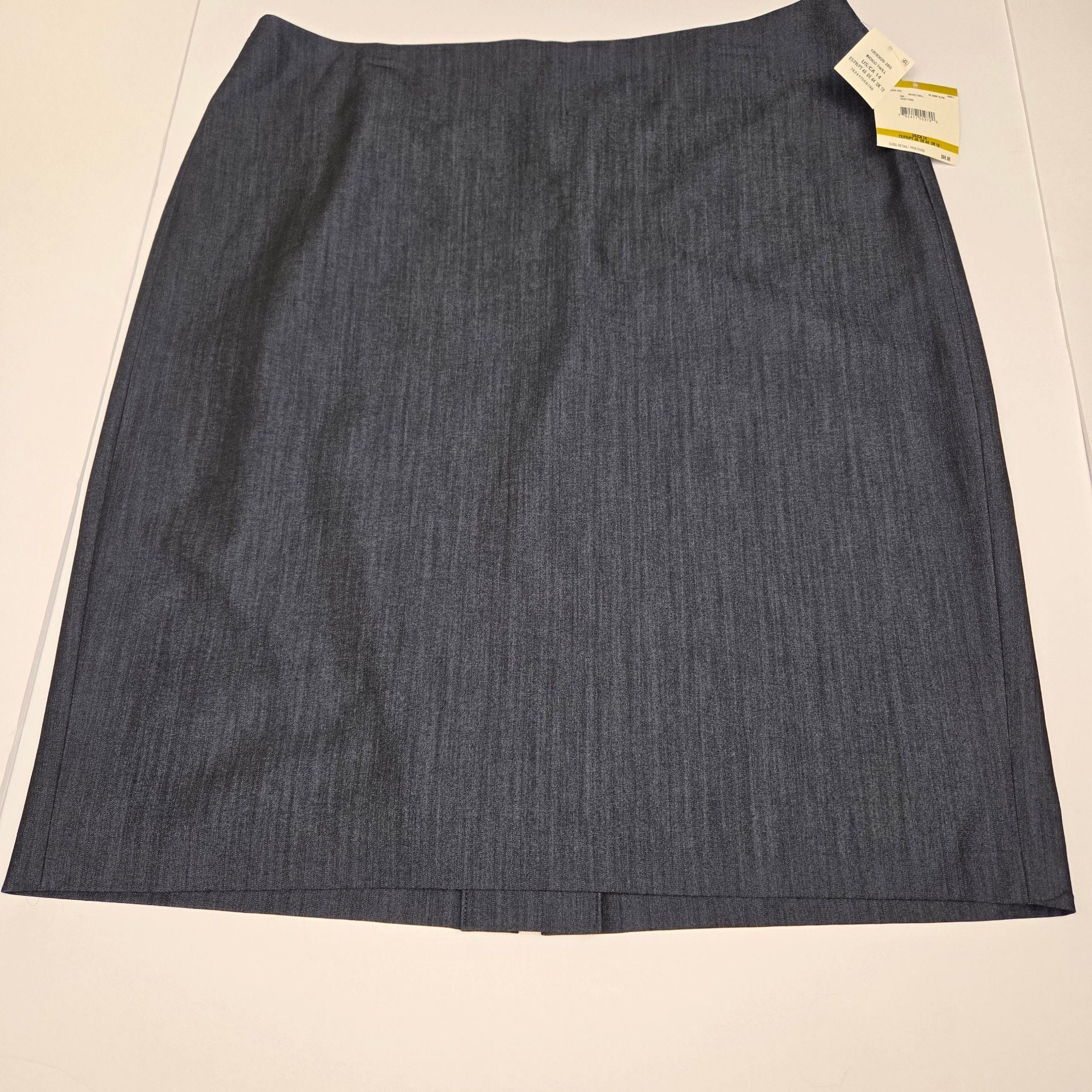 Anne Klein Skirt Size 14 Indigo Twill Pencil 2