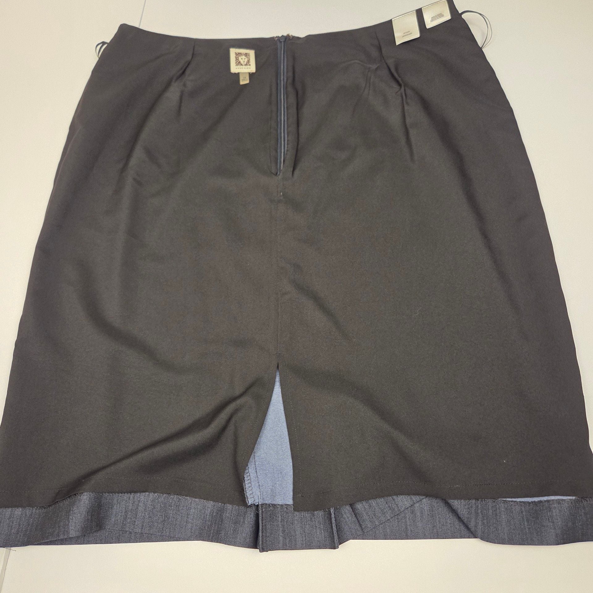 Anne Klein Skirt Size 14 Indigo Twill Pencil 9