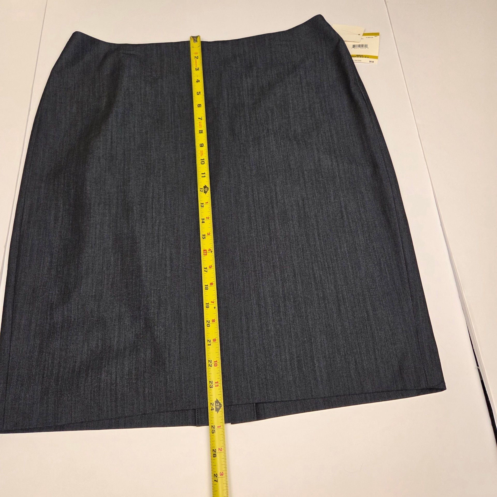 Anne Klein Skirt Size 14 Indigo Twill Pencil 11