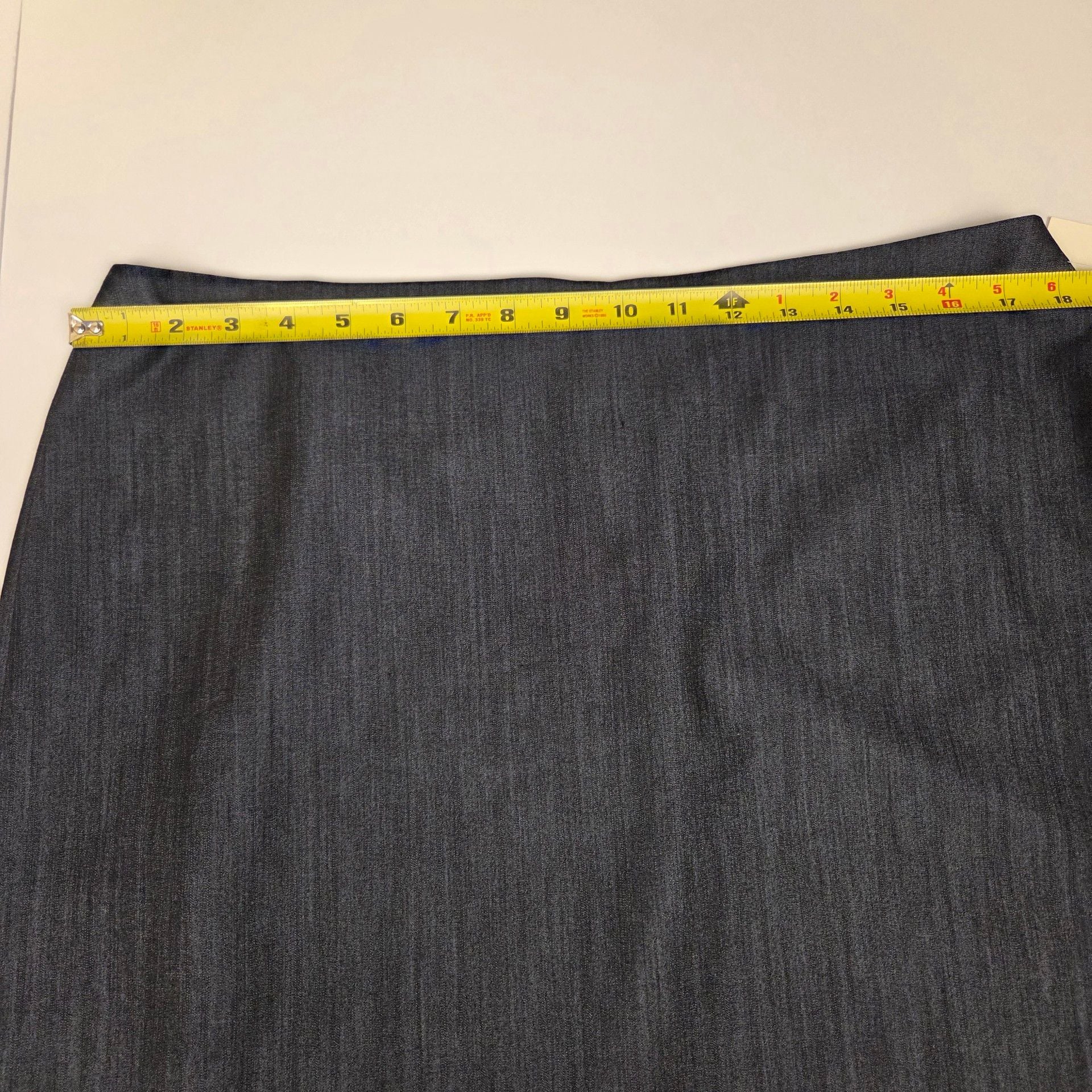 Anne Klein Skirt Size 14 Indigo Twill Pencil 13
