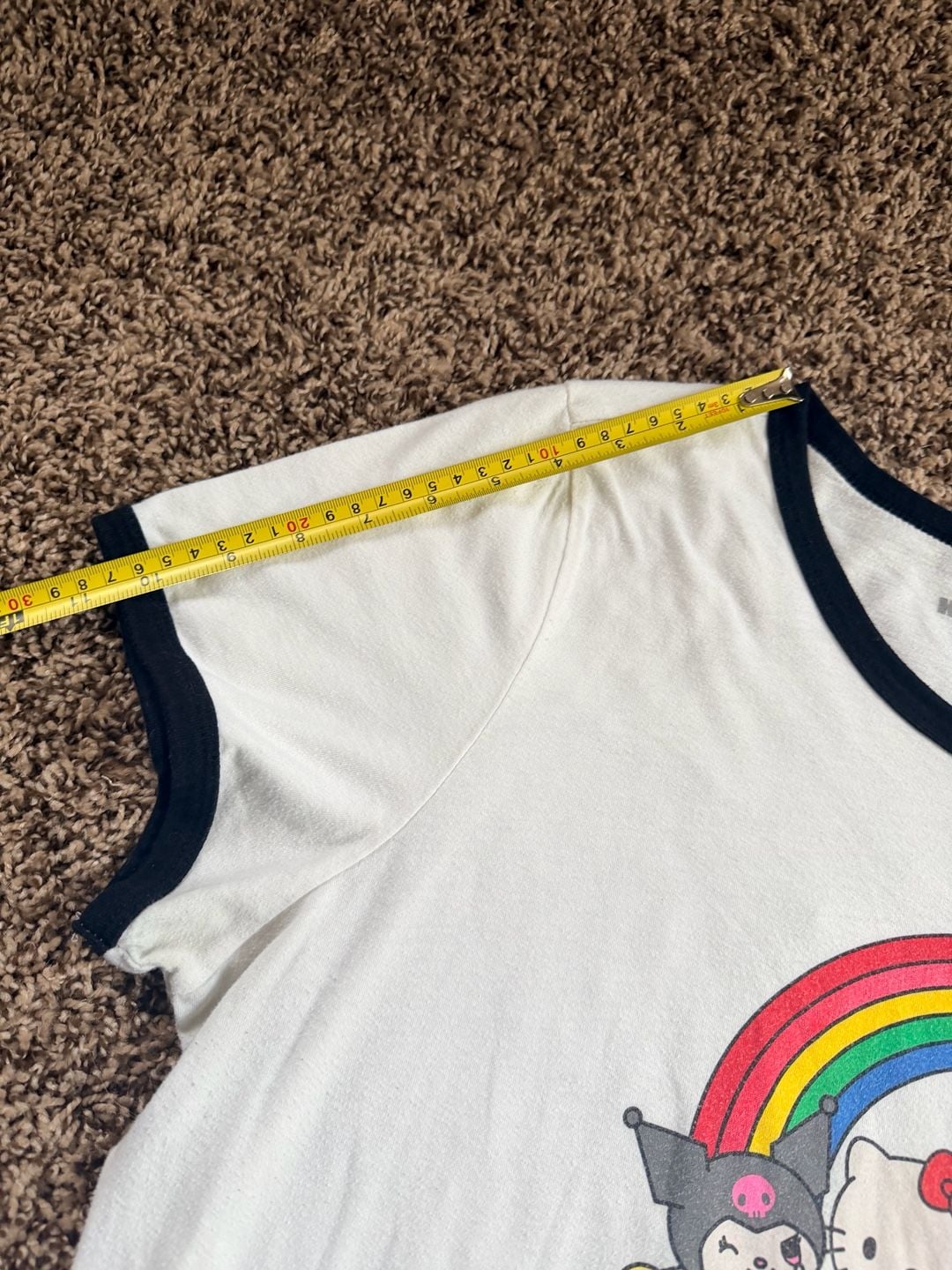 Hello Kitty and Friends Graphic Ringer T-Shirt Size 2 White 6