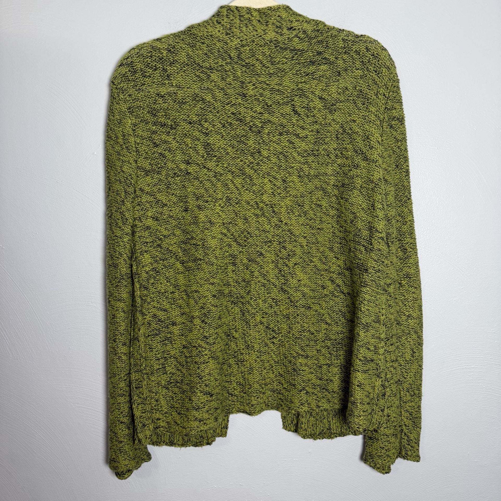 Nomadic Traders Cardigan Sweater Size M Green Ramie Cotton 3