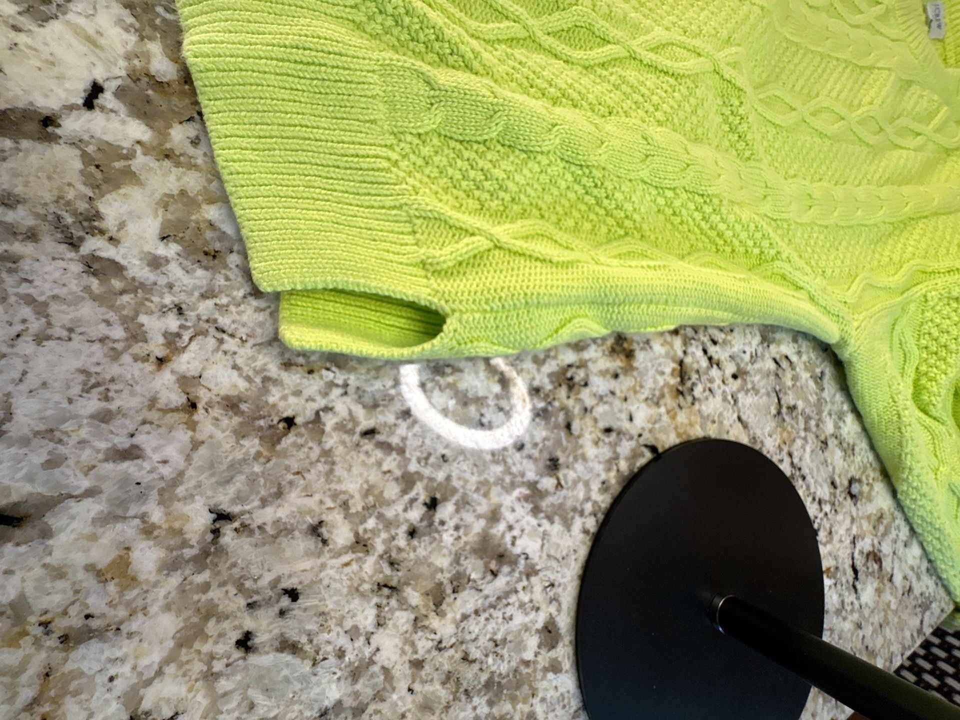 J. Crew Cable Knit Sweater XL Neon Yellow Cotton Crewneck Pullover 8
