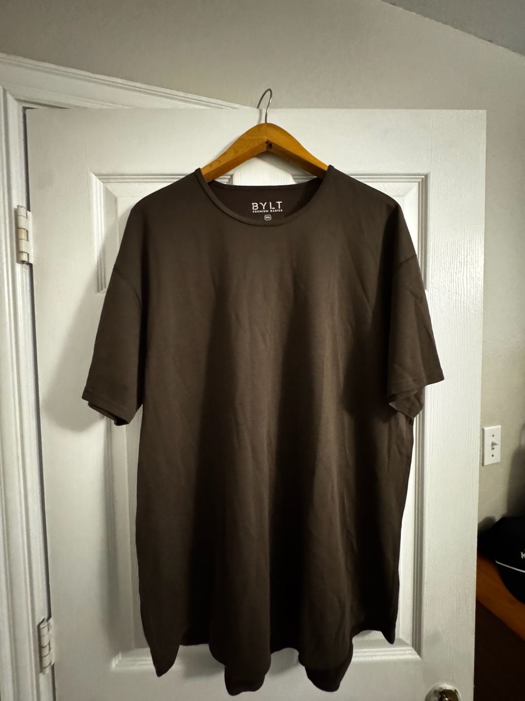 BYLT Premium Basics T-Shirt Size 3XL Brown Short Sleeve Scoop Hem 2