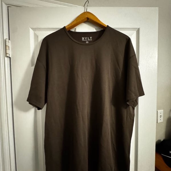 BYLT Premium Basics T-Shirt Size 3XL Brown Short Sleeve Scoop Hem