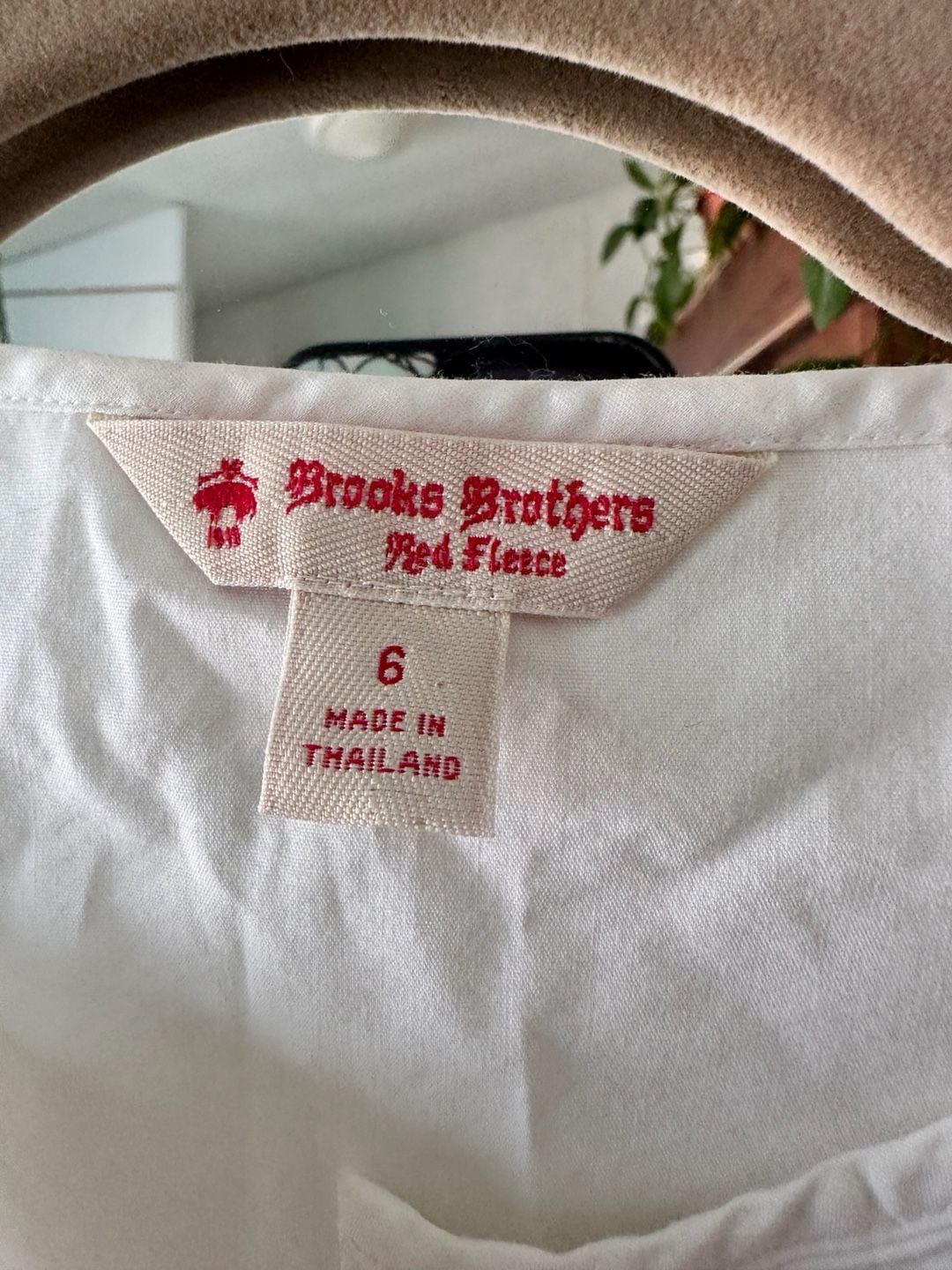 Brooks Brothers Red Fleece Sleeveless Ruffle Blouse Size 6 3