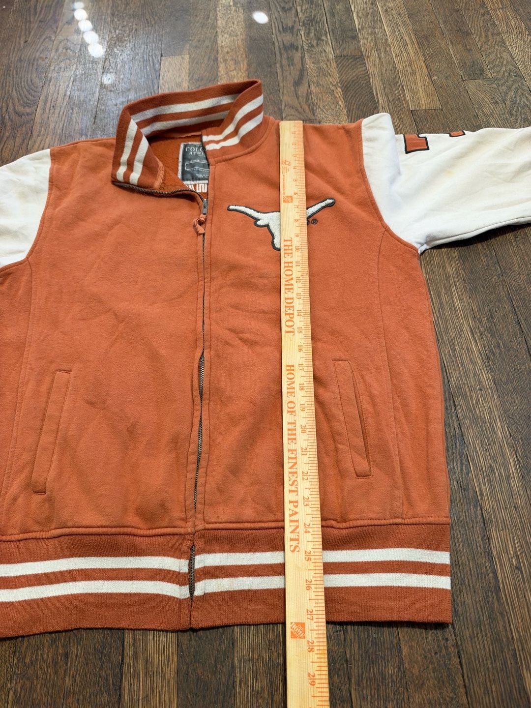 Vintage Colosseum Athletics Texas Longhorns Zip Letter Sweater XL Orange 7