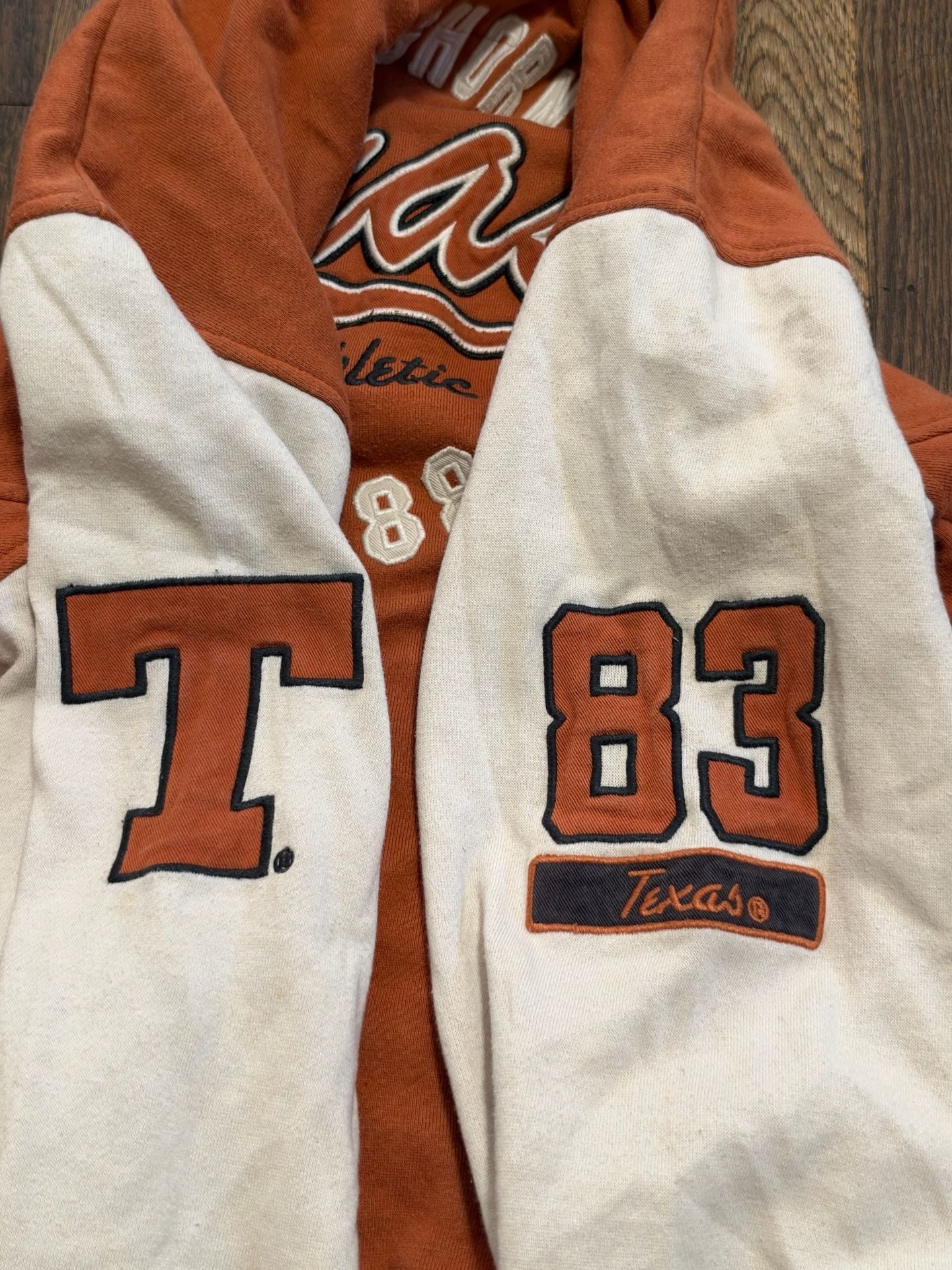 Vintage Colosseum Athletics Texas Longhorns Zip Letter Sweater XL Orange 9