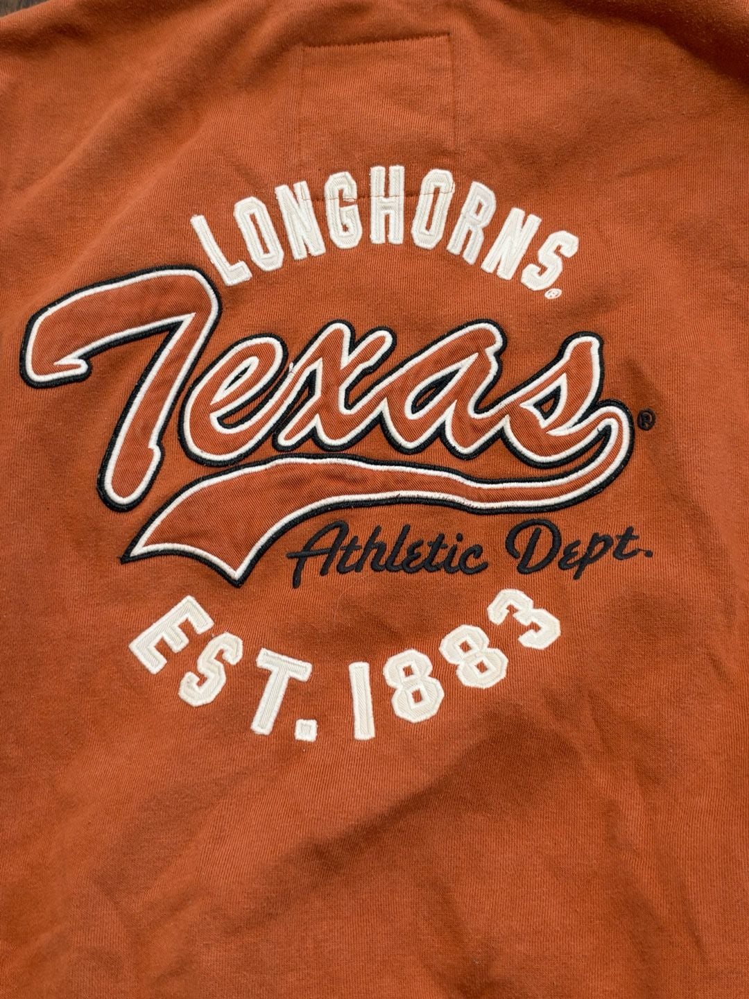 Vintage Colosseum Athletics Texas Longhorns Zip Letter Sweater XL Orange 10
