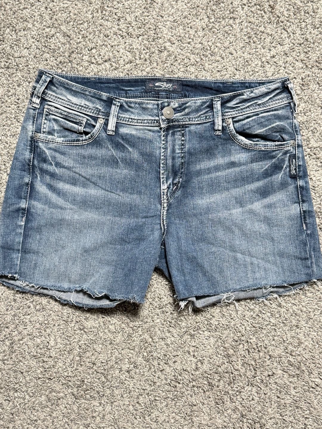 Silver Jeans Co. Avery Bootcut Denim Shorts W34/L31 Blue 2