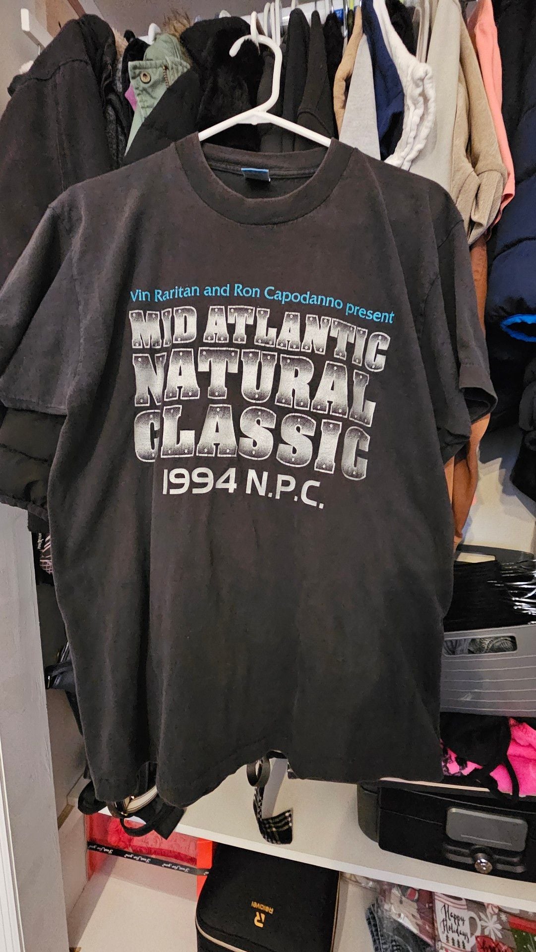 Vintage 1994 NPC Mid Atlantic Natural Classic Bodybuilding T-Shirt USA Made 2