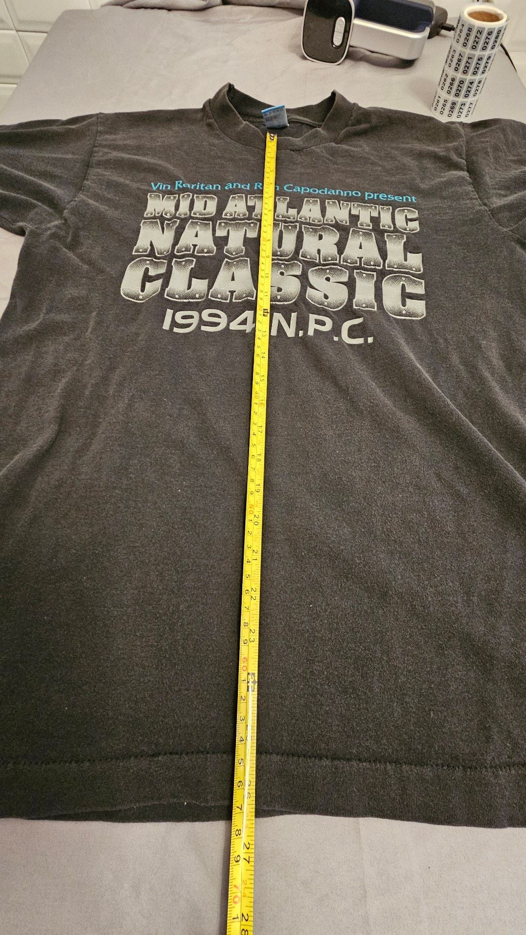 Vintage 1994 NPC Mid Atlantic Natural Classic Bodybuilding T-Shirt USA Made 6