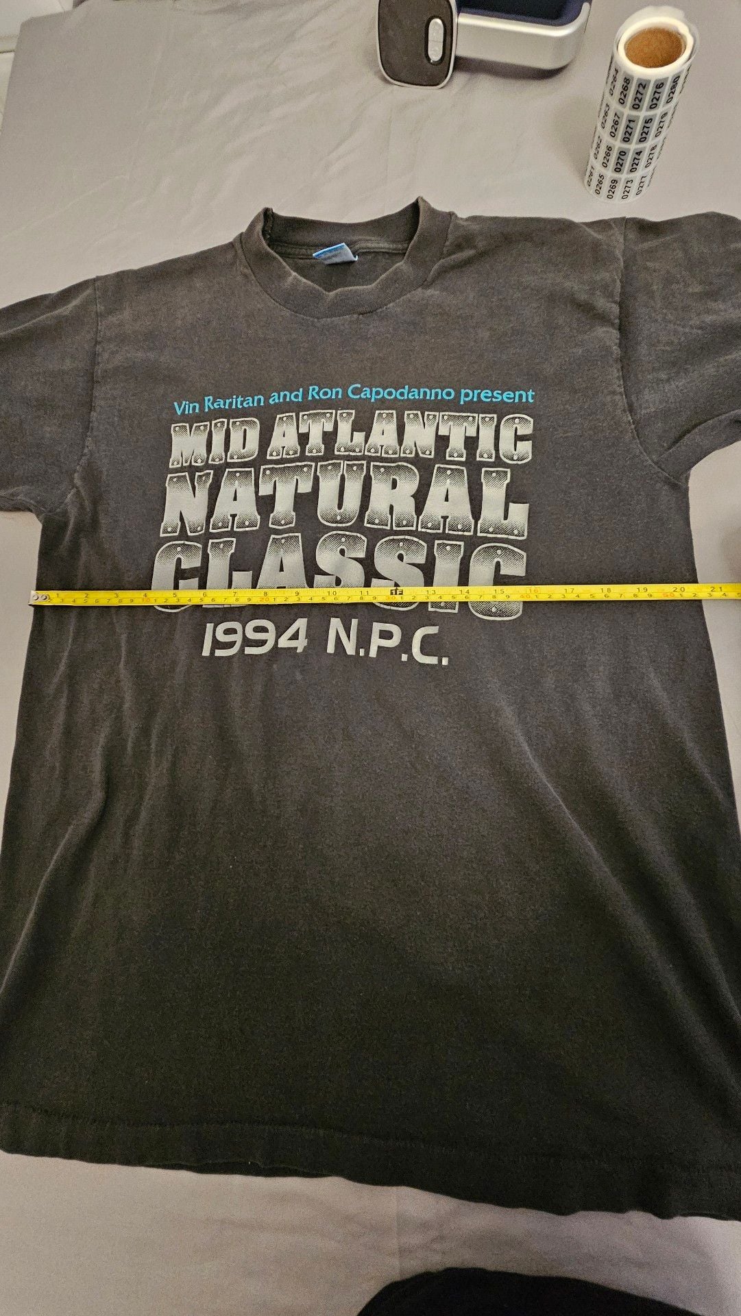 Vintage 1994 NPC Mid Atlantic Natural Classic Bodybuilding T-Shirt USA Made 7