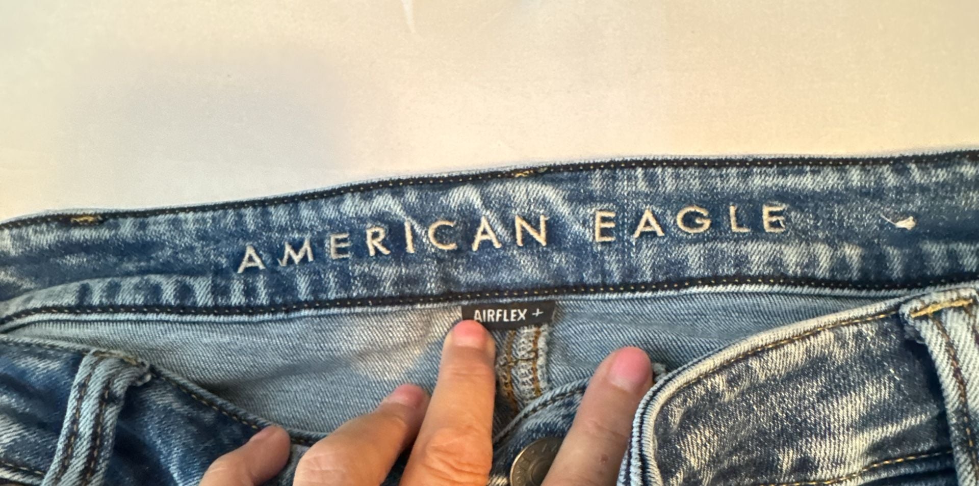 American Eagle Stacked Skinny Size 40x32 Distressed Acid Wash Jeans 3