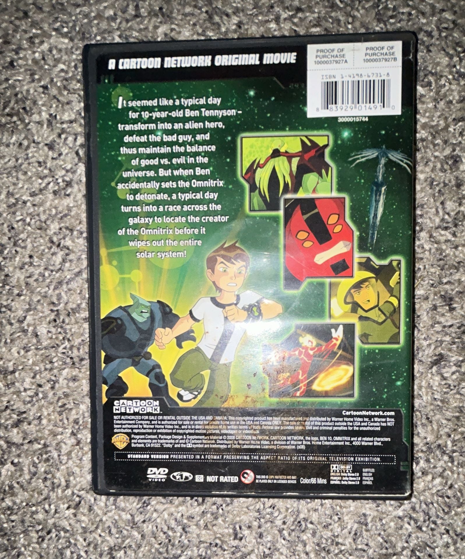 Cartoon Network Ben 10 Secret Of The Omnitrix DVD 2