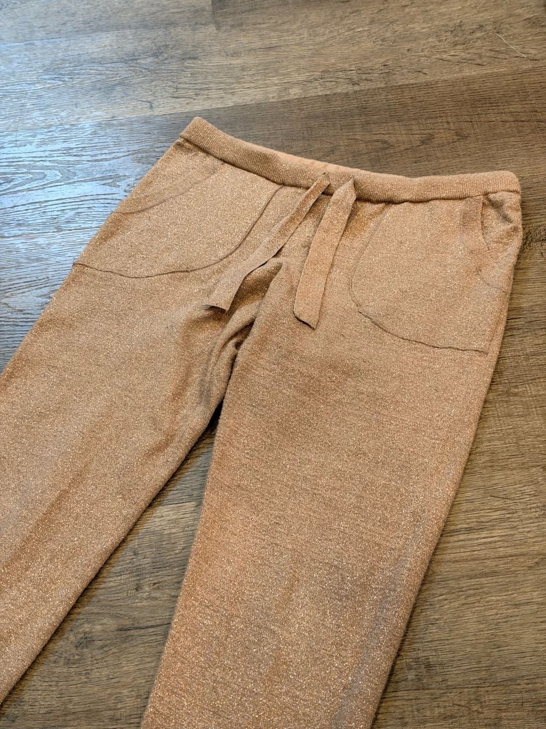 Gustav Knit Jogger Pants Size 38 Metallic Gold 7