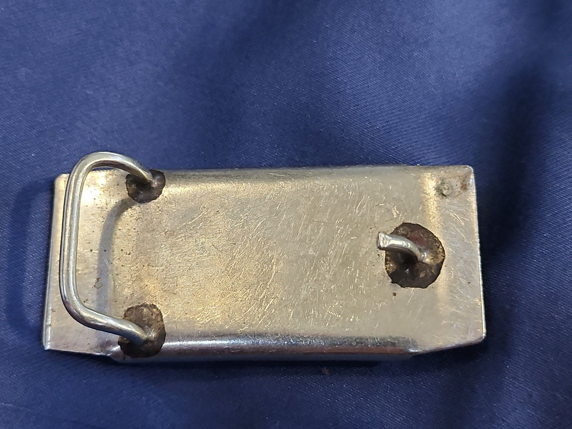 Vintage Handcrafted White Rose Belt Buckle Engraved Metal 5