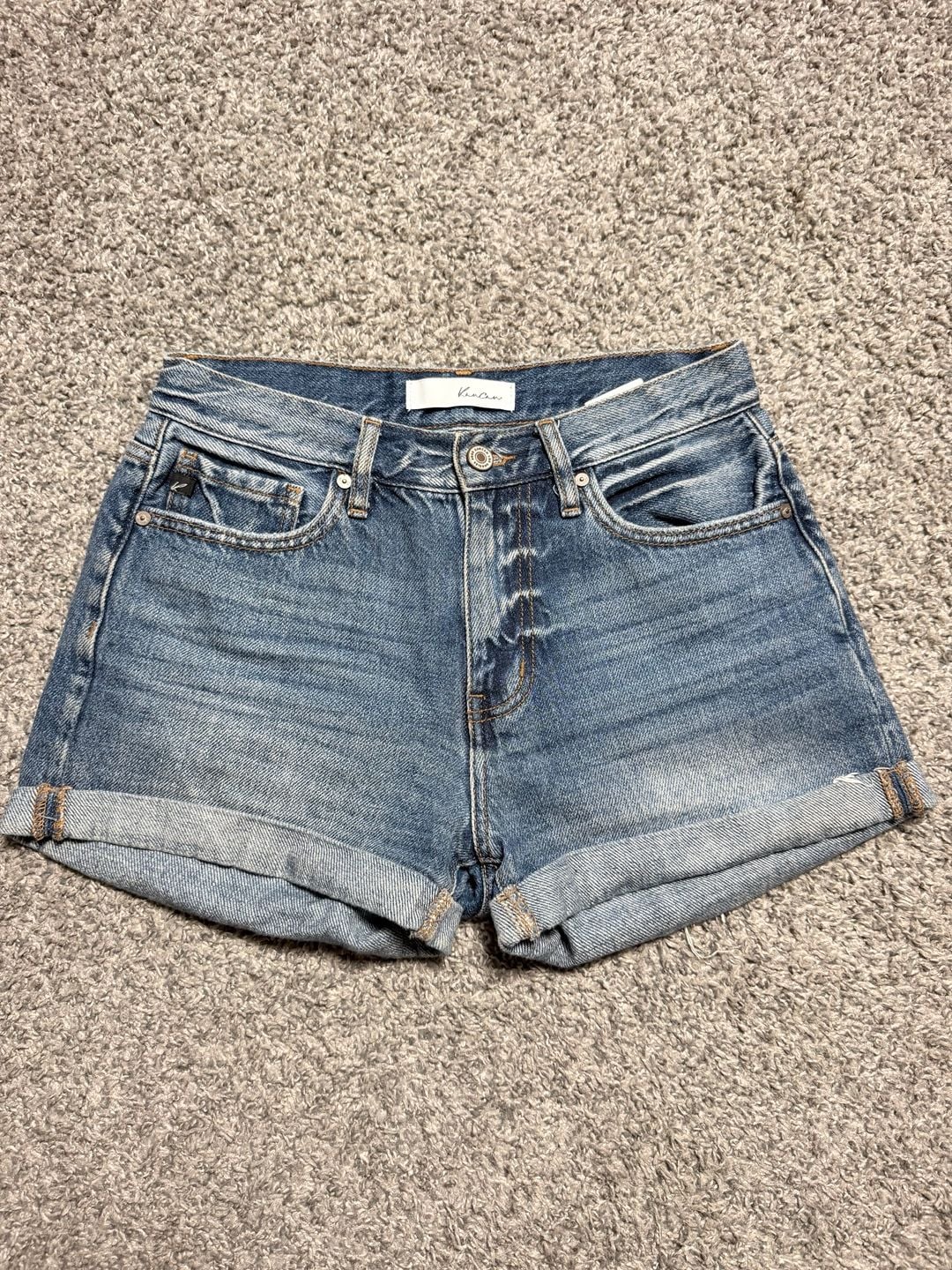 KanCan Denim Shorts Size 3/25 Blue Cuffed Denim 2