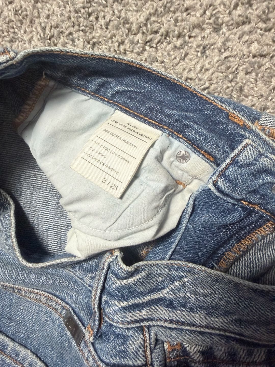 KanCan Denim Shorts Size 3/25 Blue Cuffed Denim 4