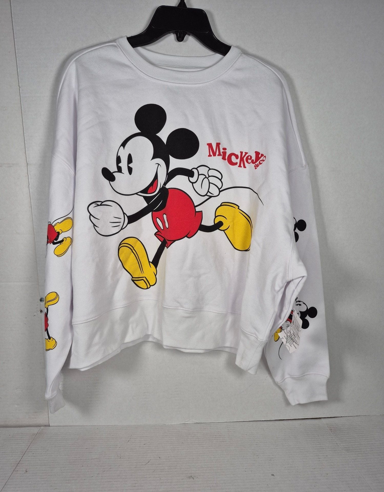 Disney Mickey Mouse & Co All Over Graphic Sweatshirt XS 1
