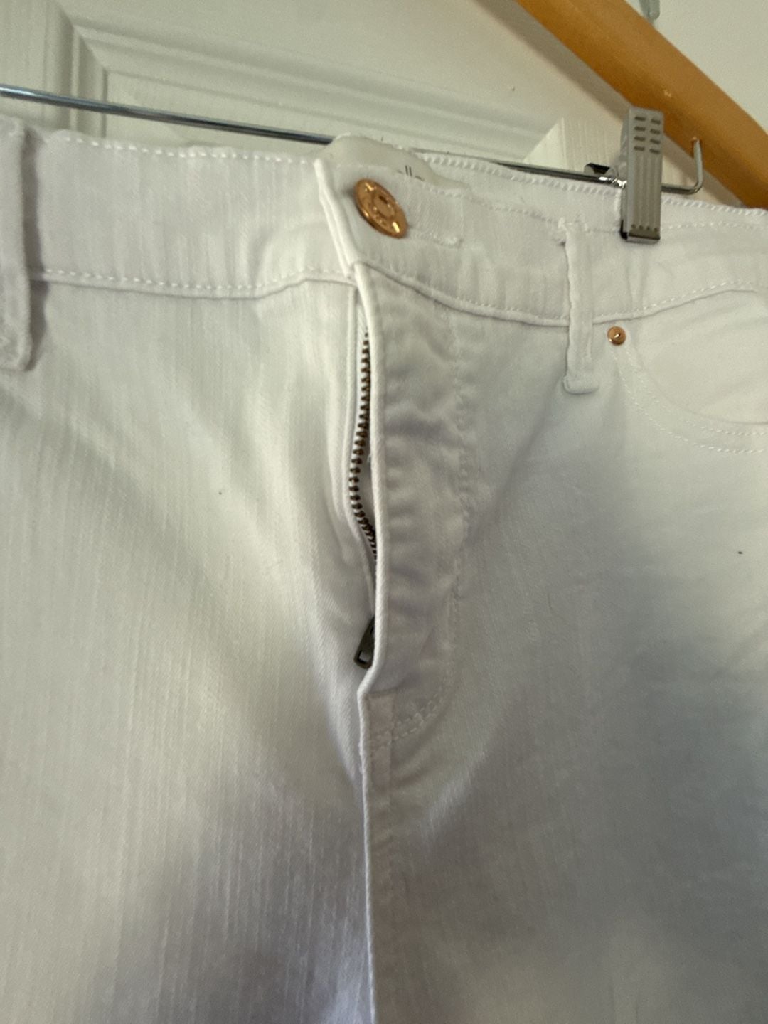 Ella Moss White Straight Leg Jeans Size 16 3